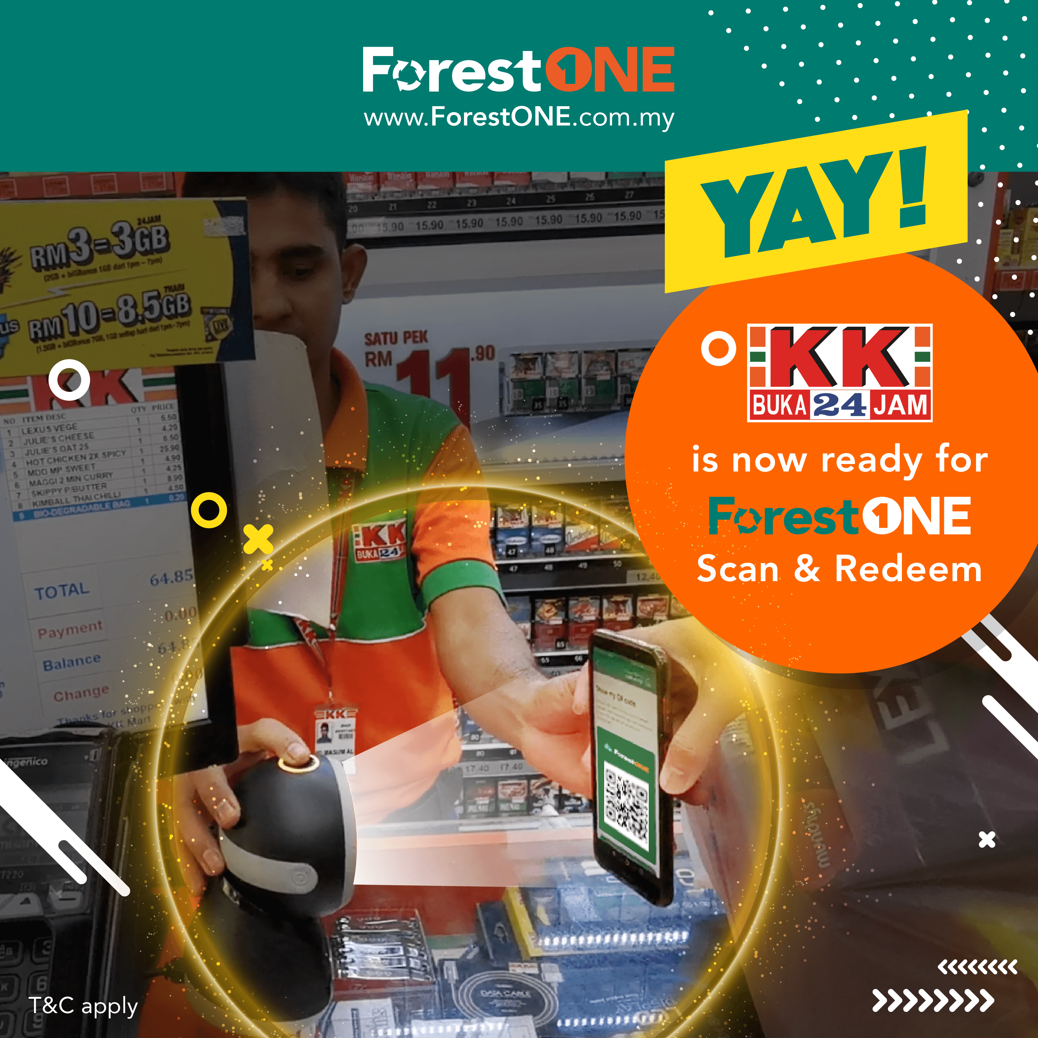 Spend at KK Super Mart with ForestONE!
