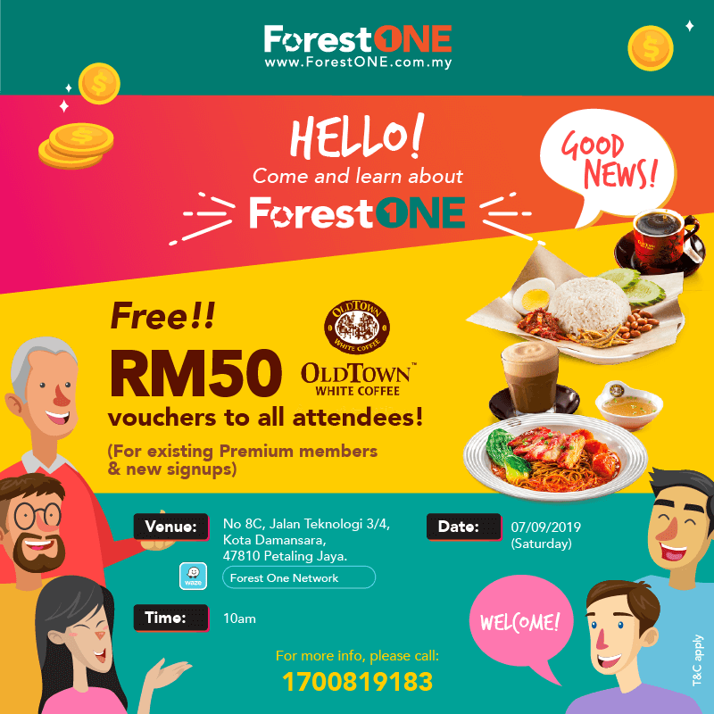  Learn more about ForestONE and get RM50 worth of vouchers!