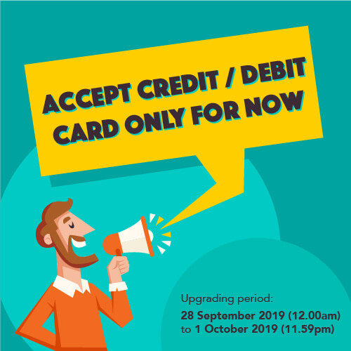 Accept Credit / Debit Card Only For Now